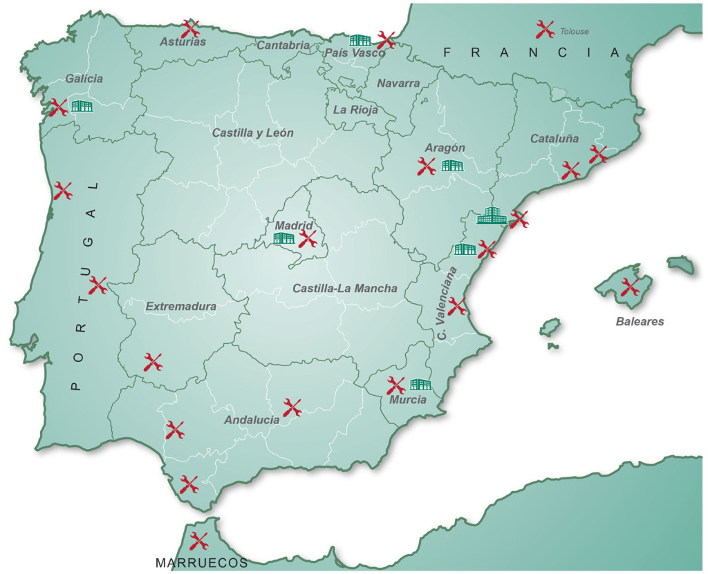 Mapa servei d'assistència tècnica controlpack